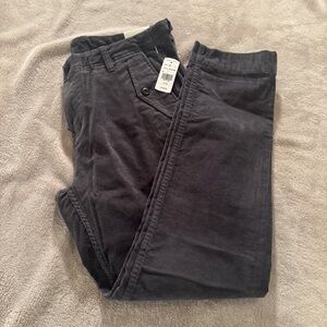 NWT Brooks Brothers Charcoal Gray Corduroy Men’s Cargo Trousers 34/30